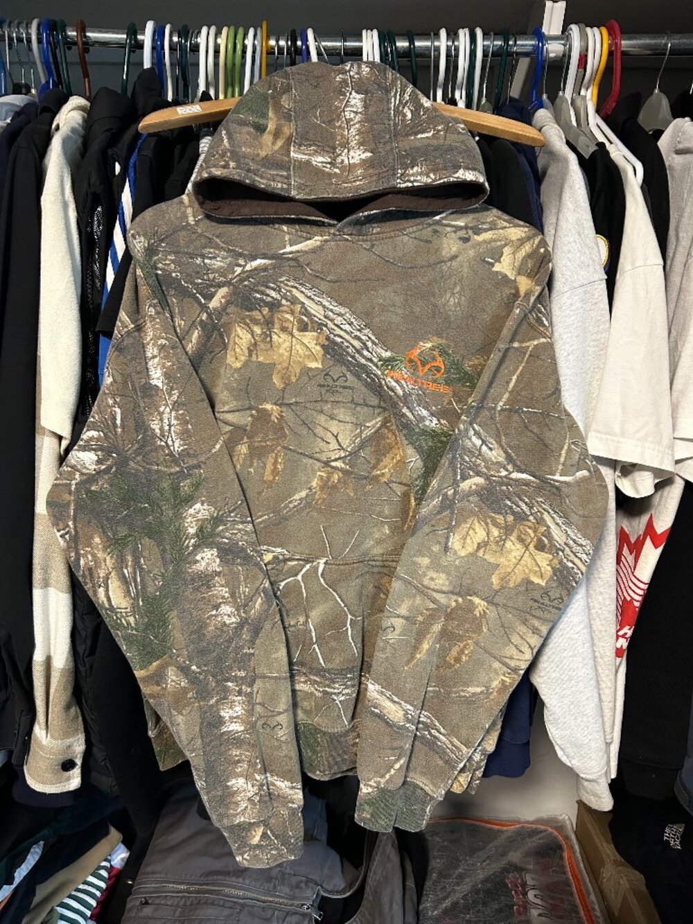 Real Tree Vintage Camo Outdoor Hoodie - Size M